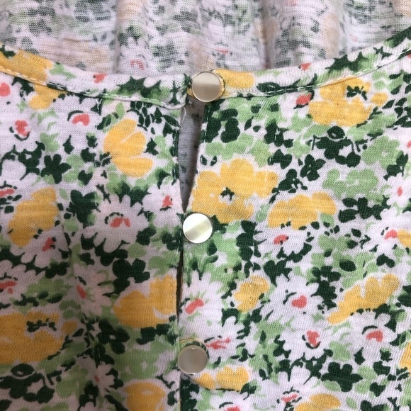 Chaps Floral Balloon Sleeves Cotton Top XL - Picture 3 of 9